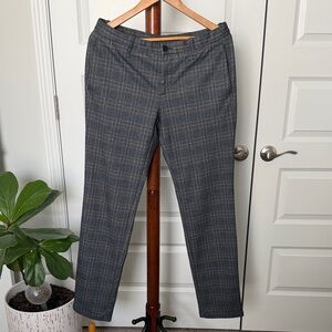 Alberto Men's Gray Plaid Dress Pants Regular Fit Size 46